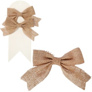 KOKARDA NA CHOINKĘ 19X11cm OZDOBA JUTA STROIK DEKORACJA ZAWIESZKA 2 SZT