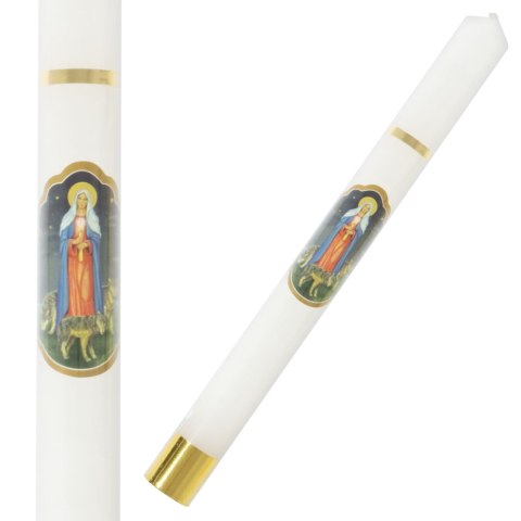 Gromnica biała 40cm Matka Boska Gromniczna WILK | GZ-012