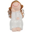Ceramiczny siedzący Anioł 11 cm
