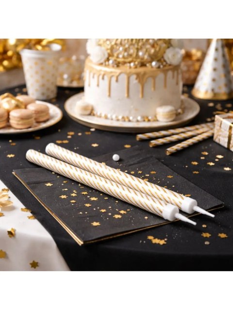 Fontanna party 26 cm - złote paski DS7368