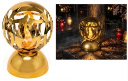 Lampion celeris płomień plastikowy ZŁOTY 25 x 17 cm na baterie SL-KLG