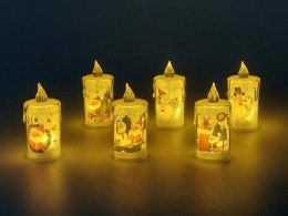 Lampka led 6 cm z motywem świątecznym