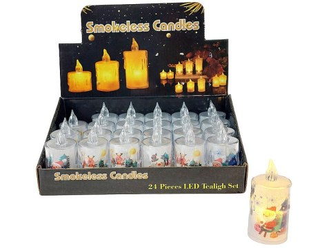 Lampka led 6 cm z motywem świątecznym