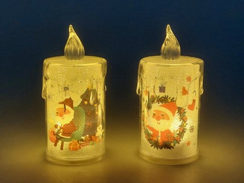 Lampka led 6 cm z motywem świątecznym