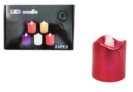 Świeca świeczka led na baterie ze stałym płomieniem światło ciepłe 4,6 x 3,6 cm CZERWONA XLY-101C