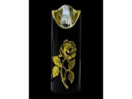 Świeca z różą led znicz 15 cm 47001