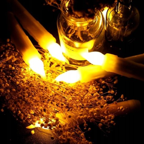 Świeczka led do stroika na choinkę świeca stołowa lampka 6 sztuk PID0855