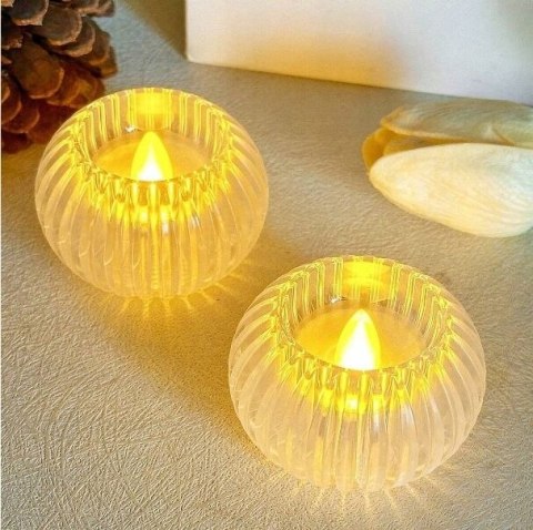 Świeczka led wkład do znicza dekoracja świeca do stroika tealight DYNIA PID0503