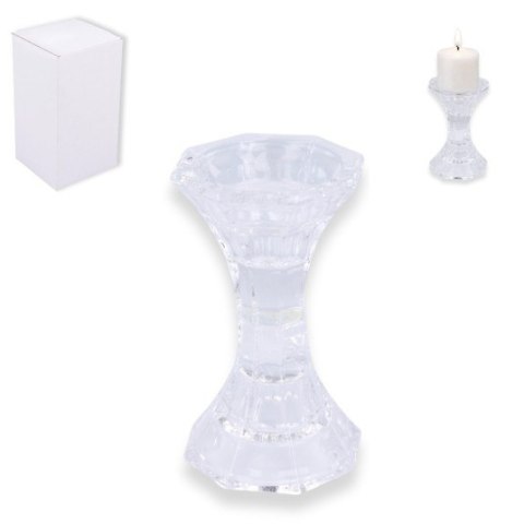 Świecznik na nóżce szklany 11cm. CHSO119001