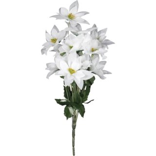 Bukiet 14 POINSECJI 44 cm KOLOR BIAŁY
