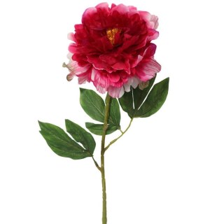 Piwonia Sztuczna Wielkości 74cm w Kolorze Ciemno Różowym